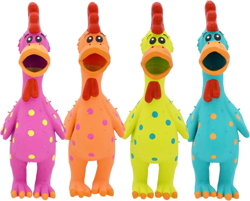 Squeaky Latex Chicken Dog Toy