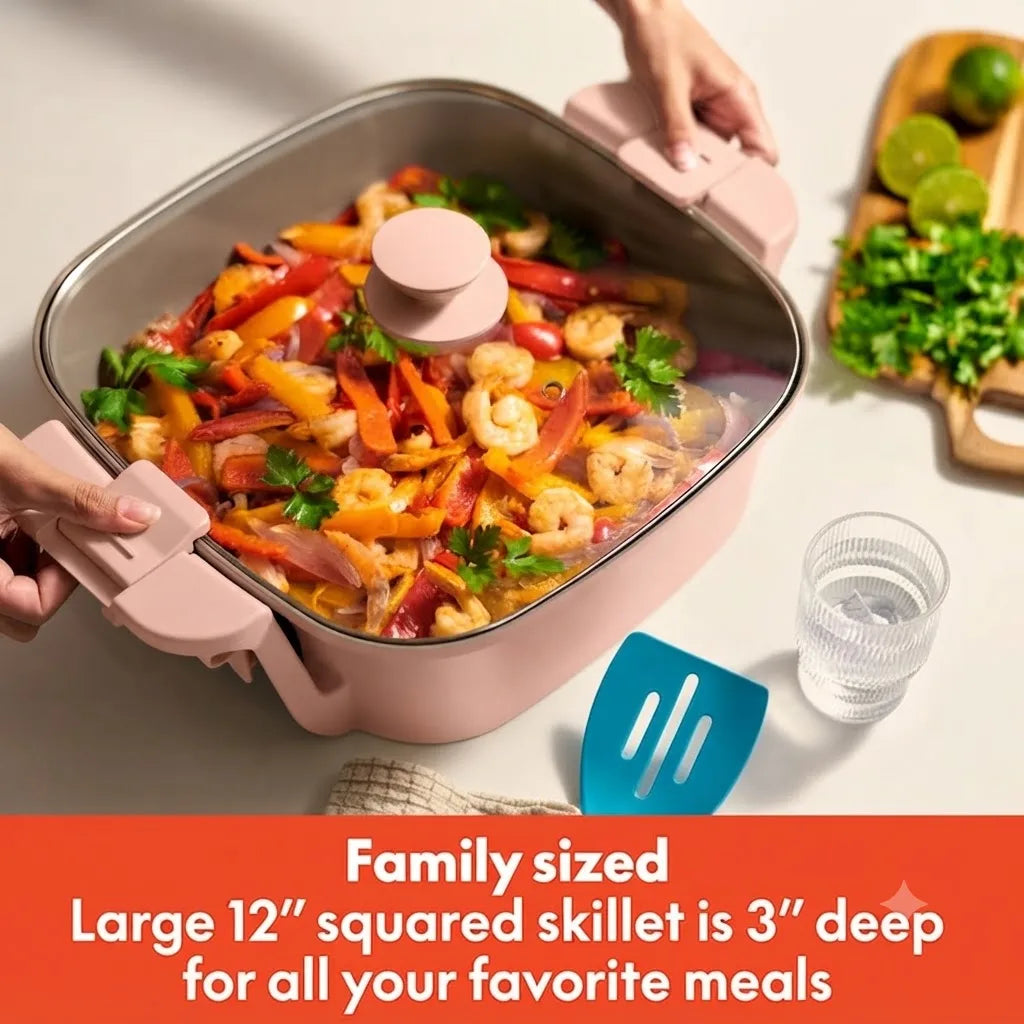 12-Inch Electric Ceramic Skillet Blossom