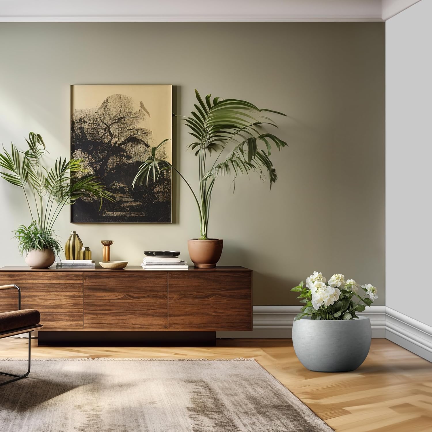Round Concrete Planter
