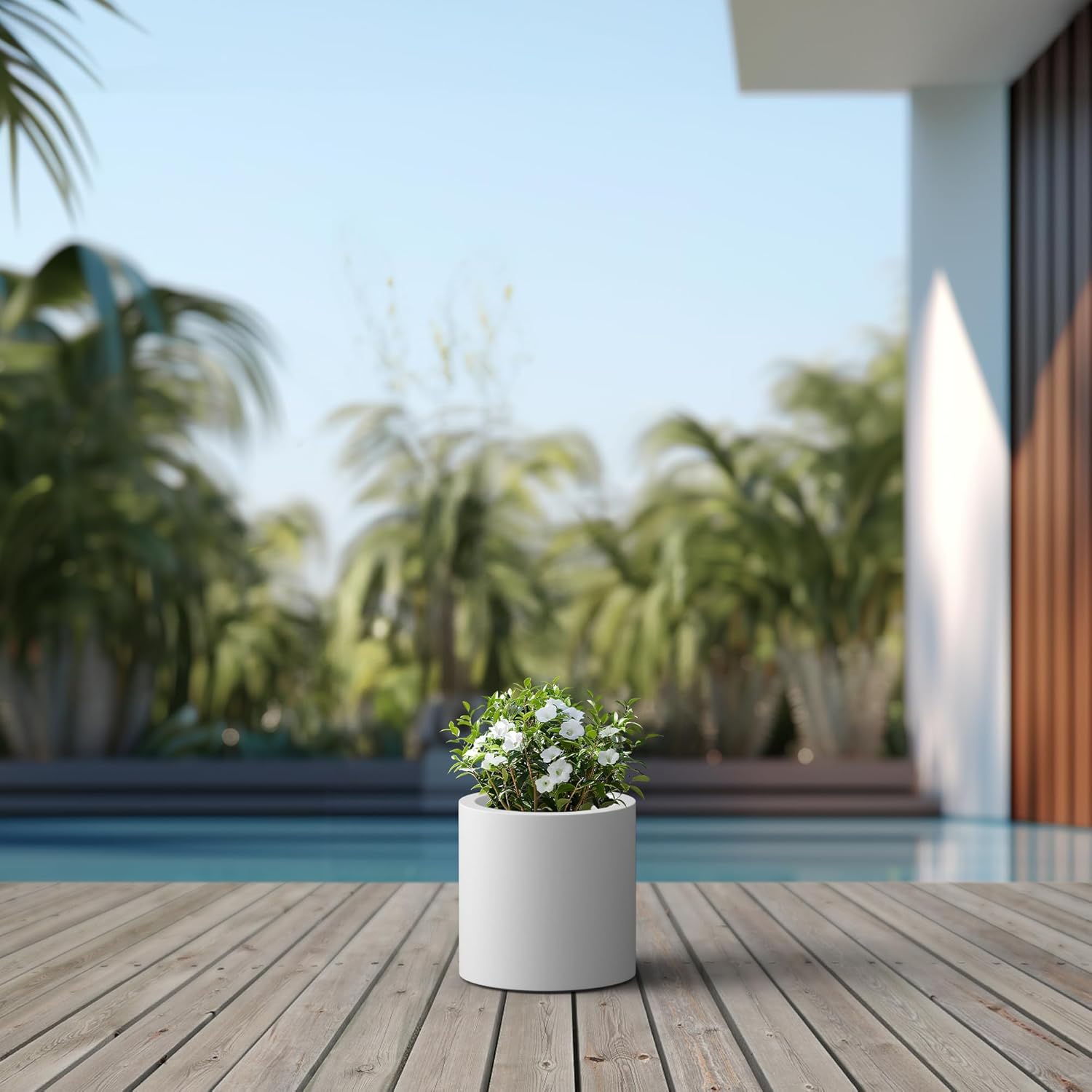 Round Concrete Planter