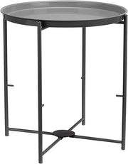 Round Side Table With Basket
