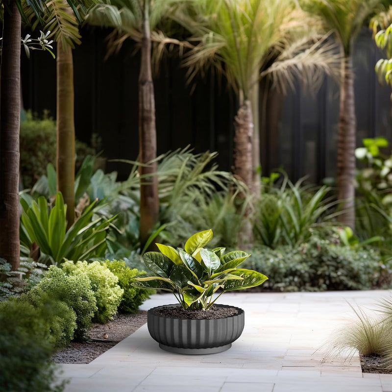 Round Stone Planter