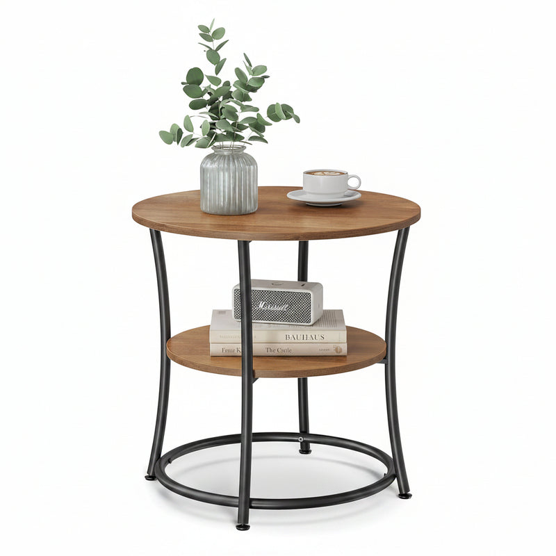 Round Two Tier Side Table