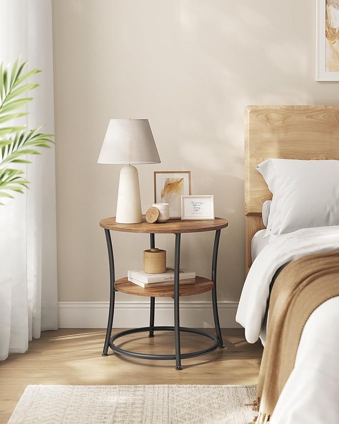 Round Two Tier Side Table