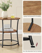 Round Two Tier Side Table