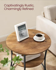 Round Two Tier Side Table