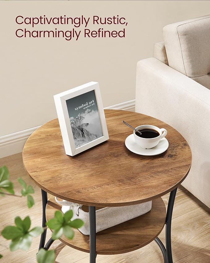 Round Two Tier Side Table