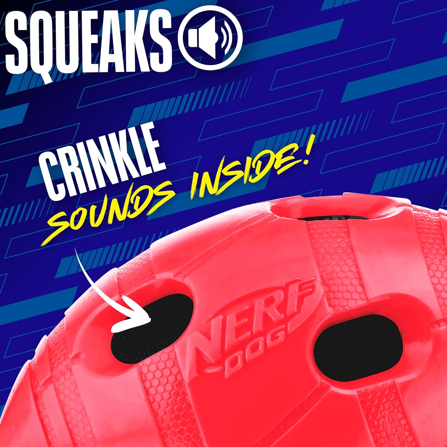Rubber Squeaky Football Dog Toy