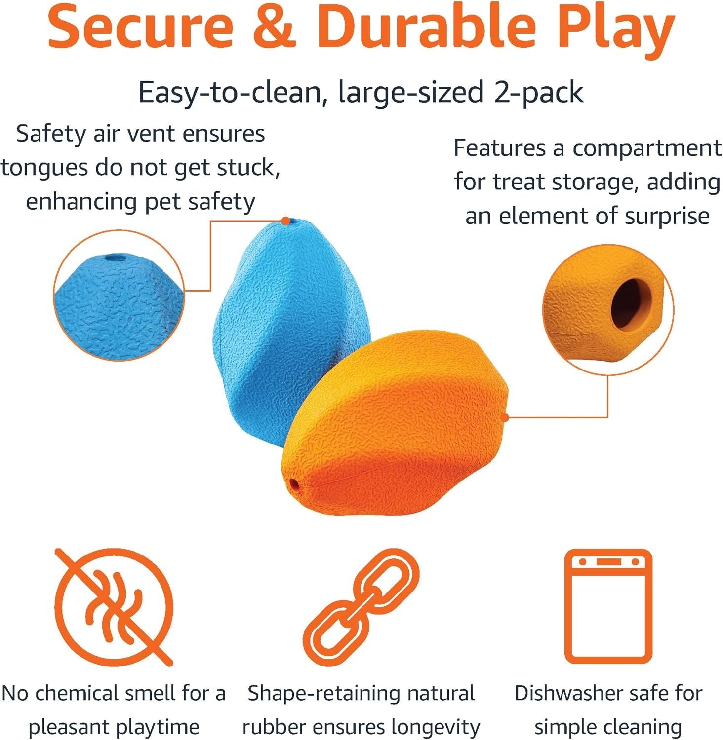 Rubber Treat Dispensing Dog Toy