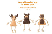 Leather Forest Animal Dog Toy