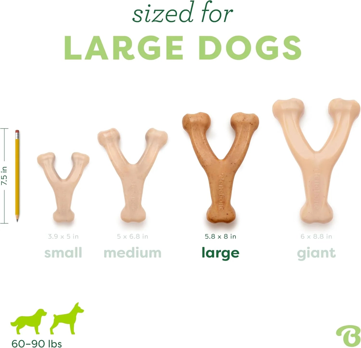 Large Chicken Flavor Wishbone Dog Chew Toy for Aggressive Chewers