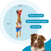Squawkers Earl Latex Squeaky Chicken Dog Toy