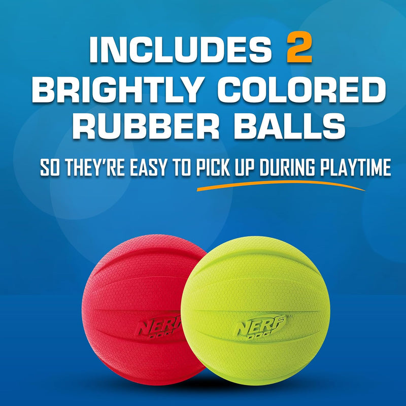 Squeaky Fetch Ball Dog Toy Set – 2 Pack