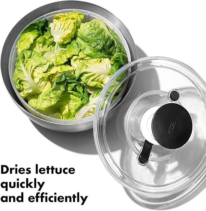 Stainless Steel Salad Spinner Bowl