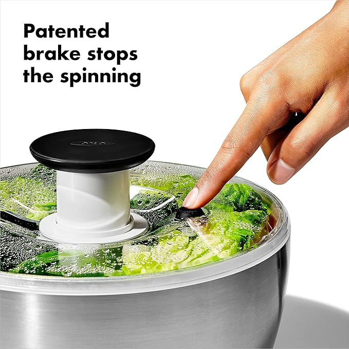 Stainless Steel Salad Spinner Bowl