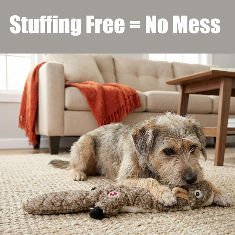 Stuffing Free Squirrel Dog Toy