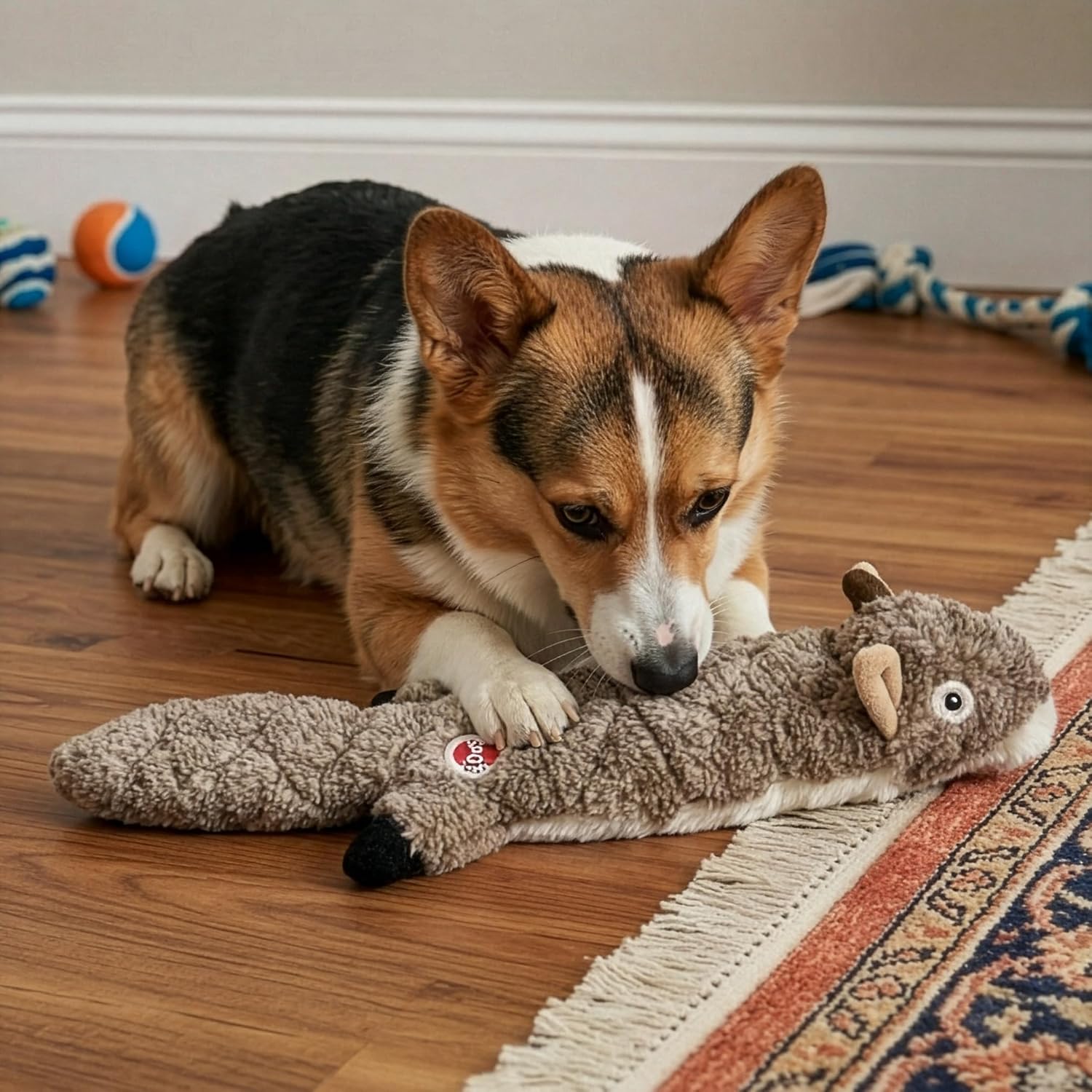 Stuffing Free Squirrel Dog Toy
