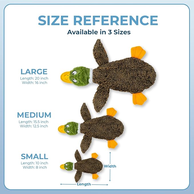 Stuffless Duck Dog Play Toy