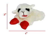 Soft Plush Lamb Squeaky Dog Toy (6 Inch, Cream)