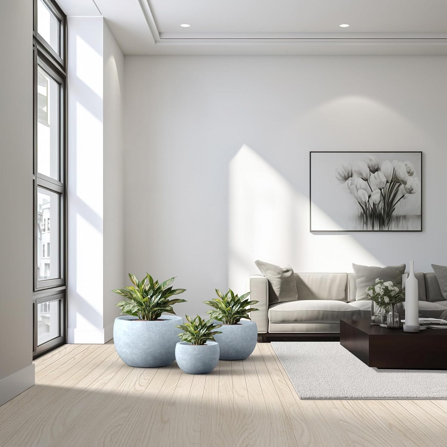 Tall Concrete Planter