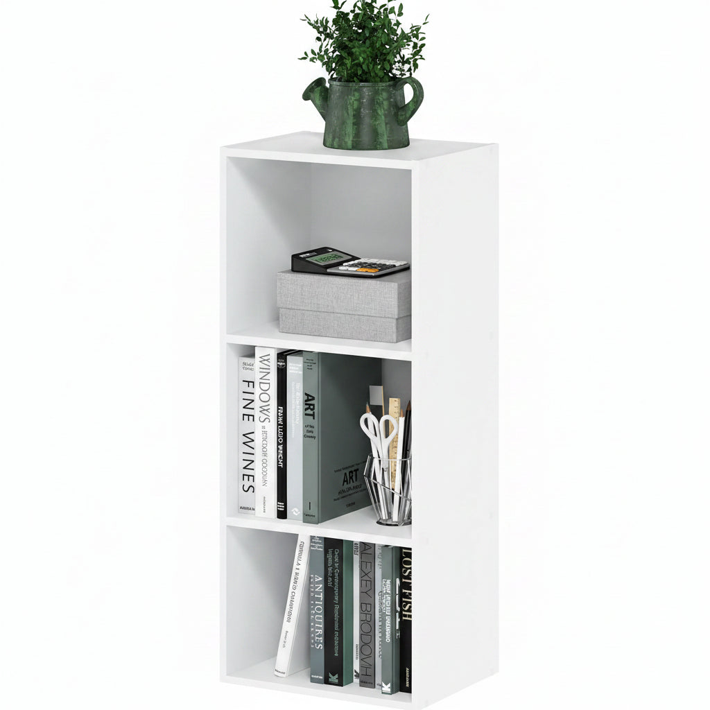 Three Cube Open Shelf Bookcase