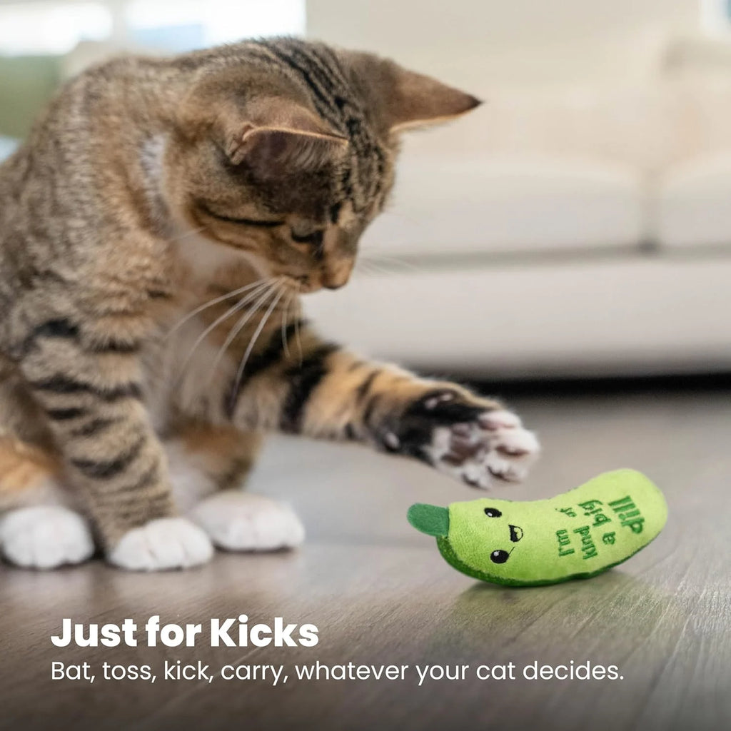 Crunchy Pickle Catnip Kicker Cat Toy
