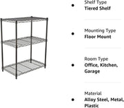 3-Tier Steel Storage Rack
