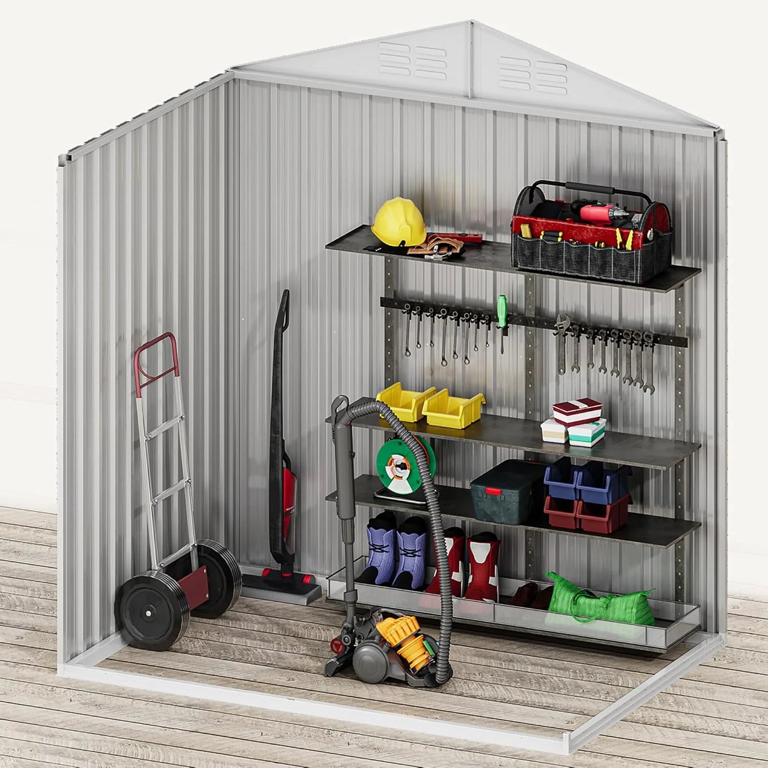 DWVO 5x3ft Metal Storage Shed