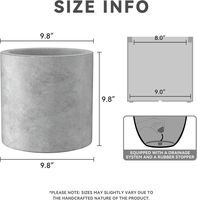 Weathered Cylinder Planter