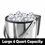 4-Quart Insulated Ice Bucket with Scoop
