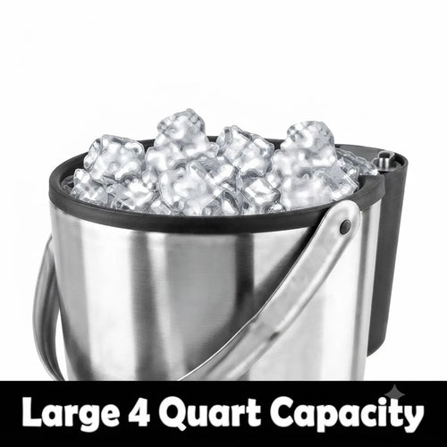 4-Quart Insulated Ice Bucket with Scoop