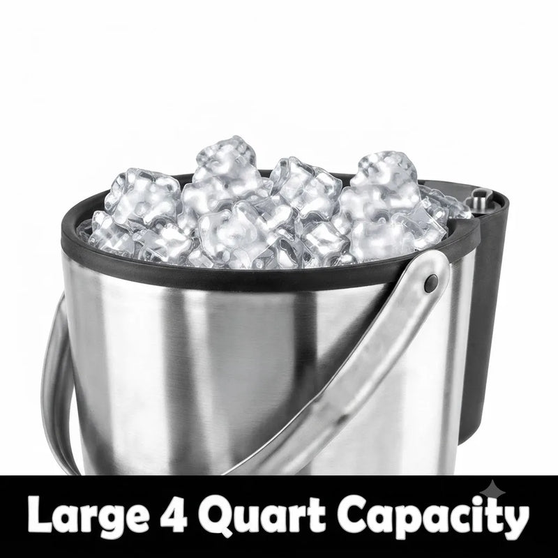 4-Quart Insulated Ice Bucket with Scoop