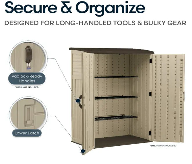 Outdoor Vertical Storage Cabinet Shed