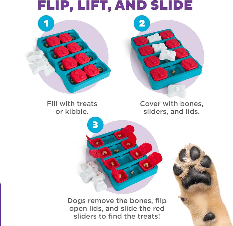 Interactive Dog Treat Puzzle Toy