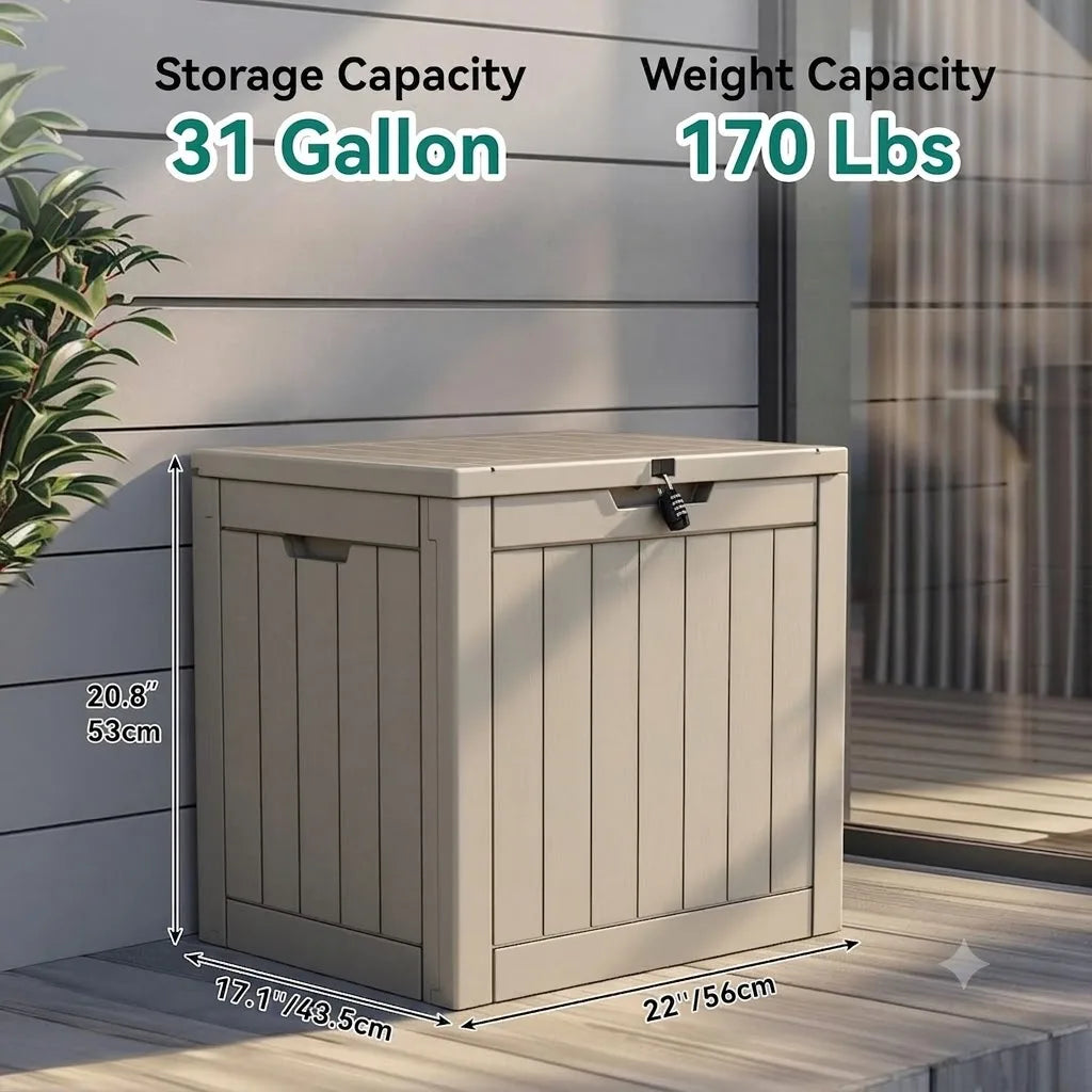 31 Gallon Outdoor Storage Deck Box