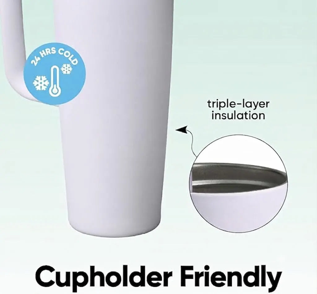 Insulated Straw Handle Water Tumbler